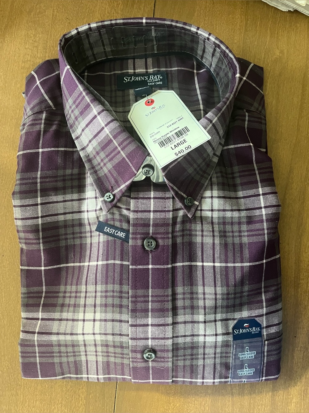 St. John’s Bay long sleeve plaid button down